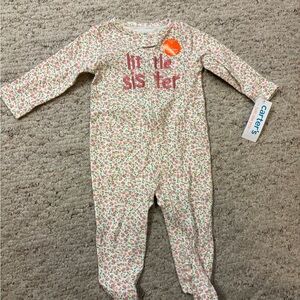 Carter's Little Sister Floral One Piece - Pink